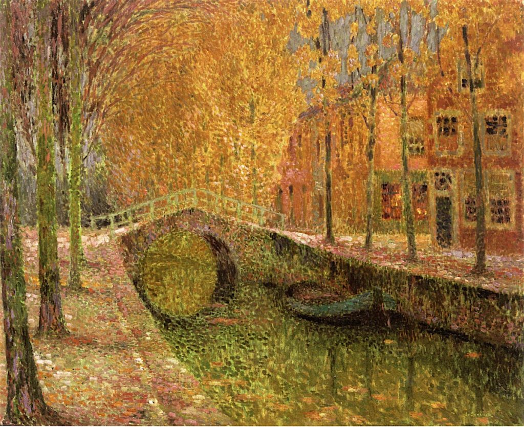 Henri-Le-Sidaner-Canal-Delft-otoño-arte